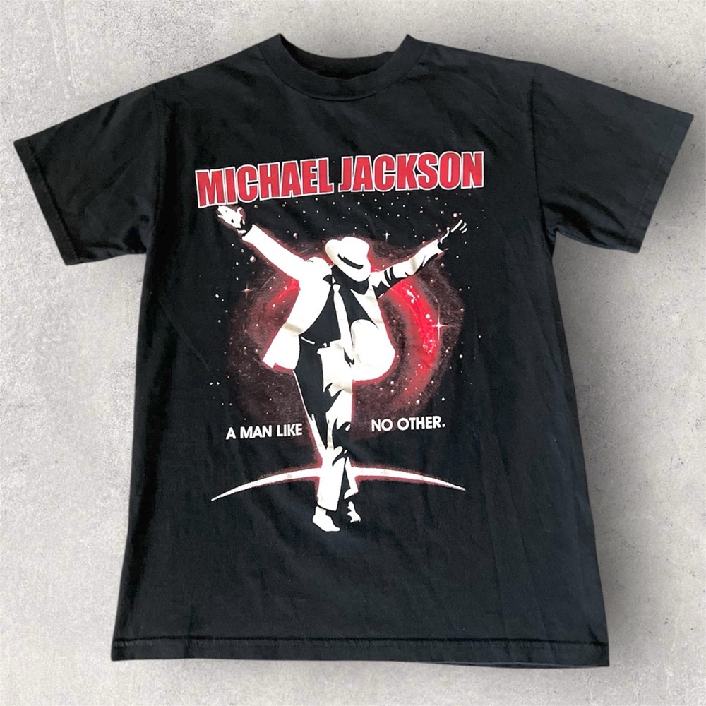 Michael Jackson Graphic T-Shirt Black Red Memorial Tee